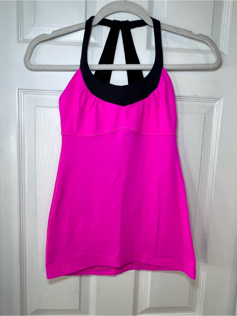 Lululemon Hot Pink Athletic Tank with Black Trim Size 6